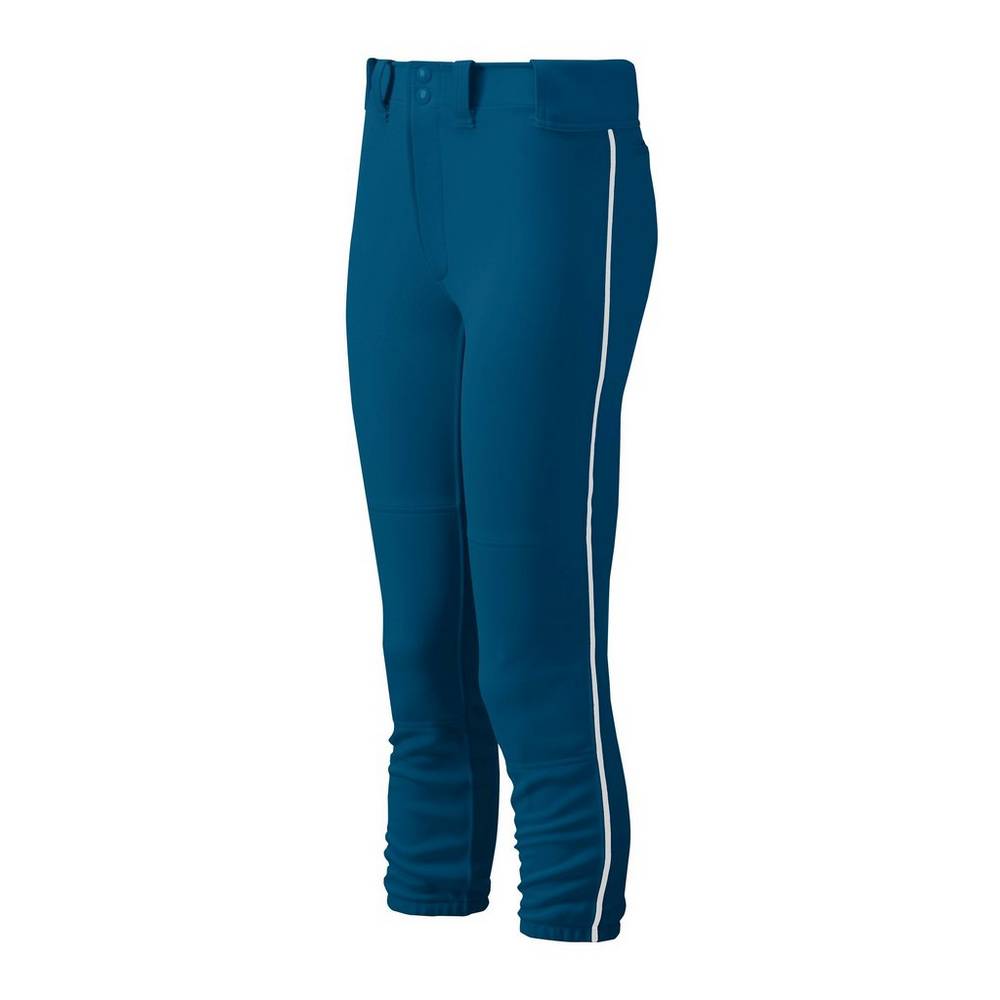 Damske Tepláky Mizuno Belted Piped Softball Námornícka Modrá/Biele Vypredaj VPXB07384